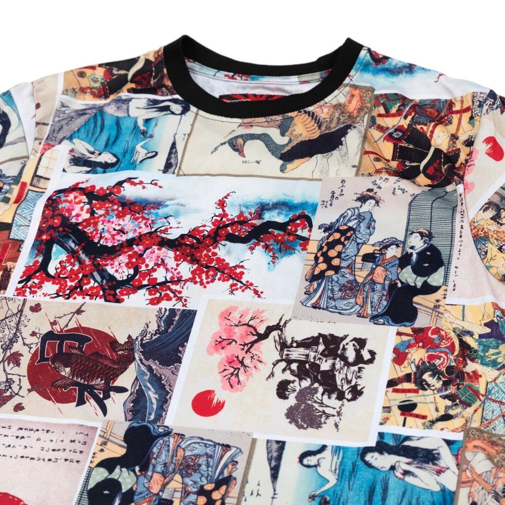 Fresh Prints‎ Of Tokyo By Drill Clothing Men's M All Over Print Japanese T Shirt